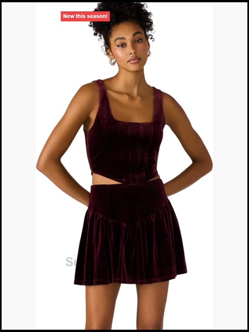 Sleeveless Square Neck Knit Tank Top Wine